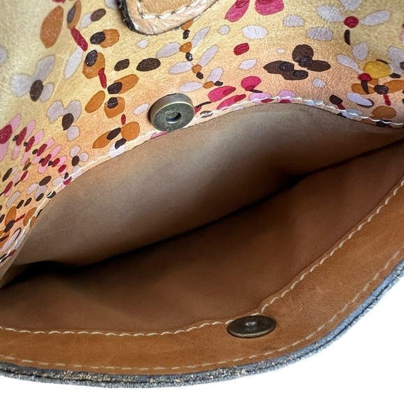 Patricia Nash Venezia Confetti Floral Printed Leather Crossbody Purse 9”x10” GUC - Picture 10 of 16